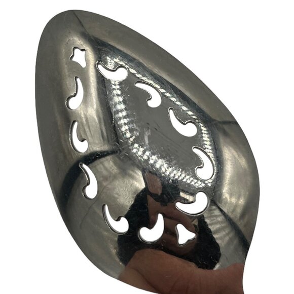 Oneida Community Stainless Venetia Slotted Serving Tablespoon Pierced Spoon 2pc - Picture 8 of 9